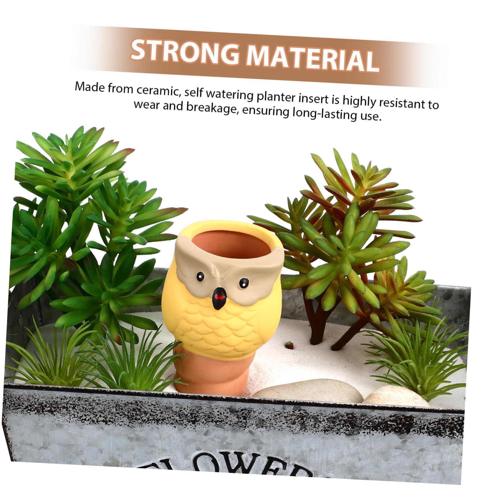 Toyvian Picots D'arrosage Automatique de Hibou 4 Pièces en Céramique Système D'arrosage Facile à Utiliser pour Plantes en Pot pour Pots de Fleurs Intérieurs