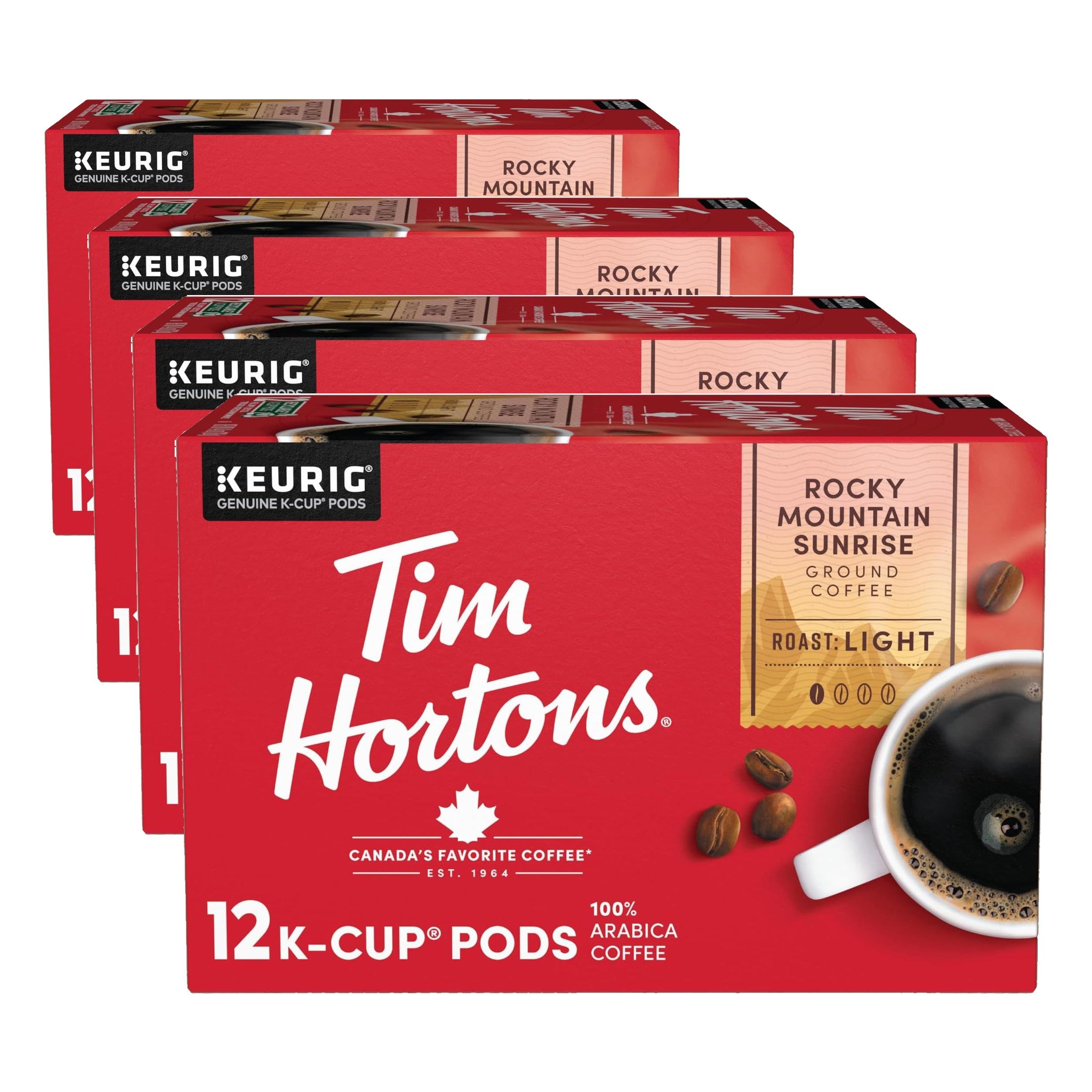 Amazon.com : Tim Hortons 12ct KCUPs, Light Roast Rocky Mountain