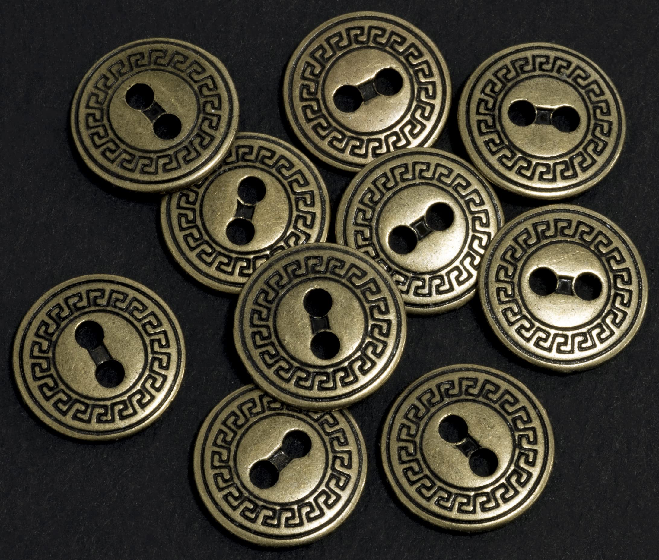 10 Bottoni In Metallo Per Cucito - Ø15mm Argento Con 2 Fori - Foto 7