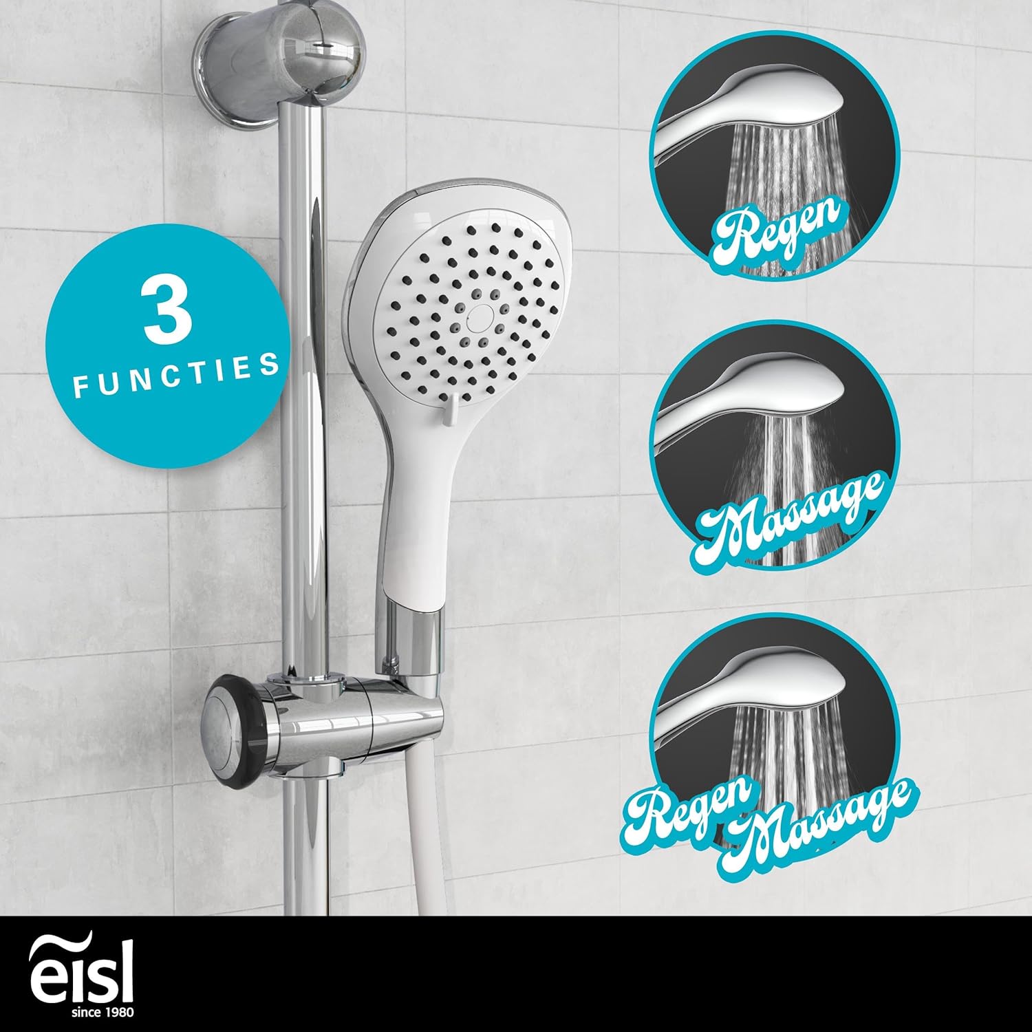 Hand shower with three functions