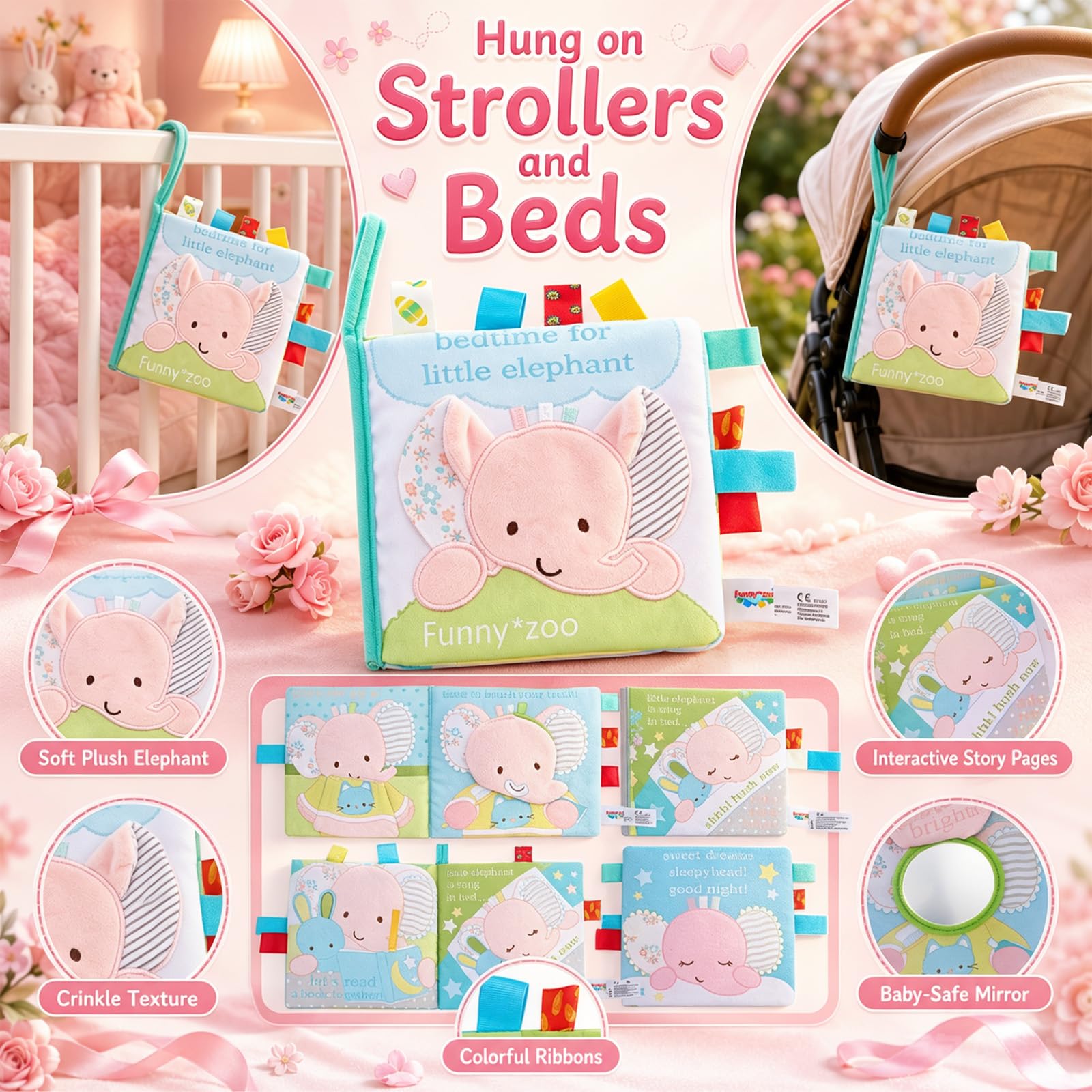 Windeltorte Baby Geschenkset Neutral - 32-teiliges Neugeborenen Set mit Hasen Plüschtier & Grußkarte im geflochtenen Korb - Luxus Geburtsgeschenk für Jungen & Mädchen, Babyparty & Taufe