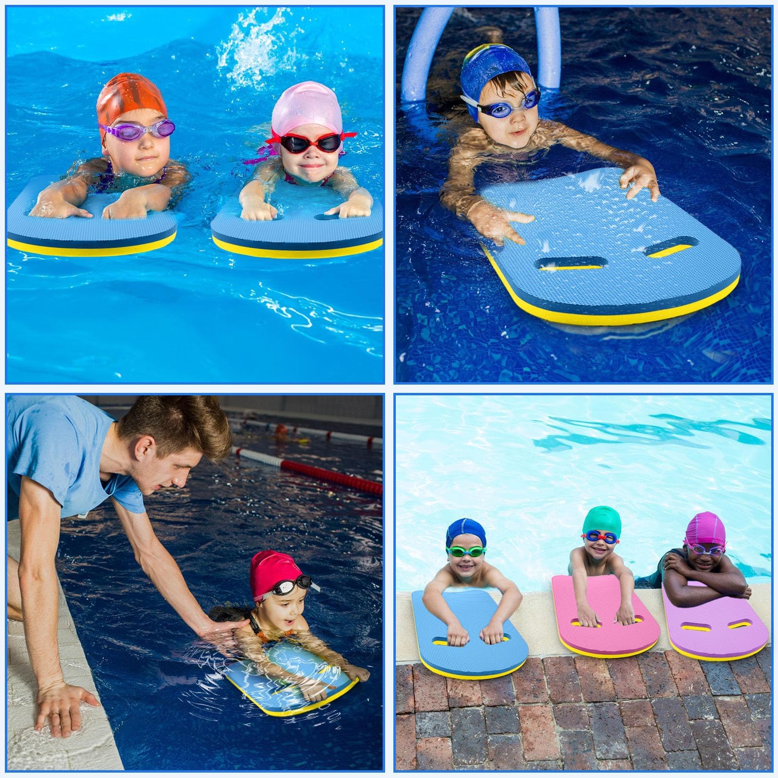 Tabla de natación Flotante Espuma EVA para Niños y Adultos con Agujeros Seguros