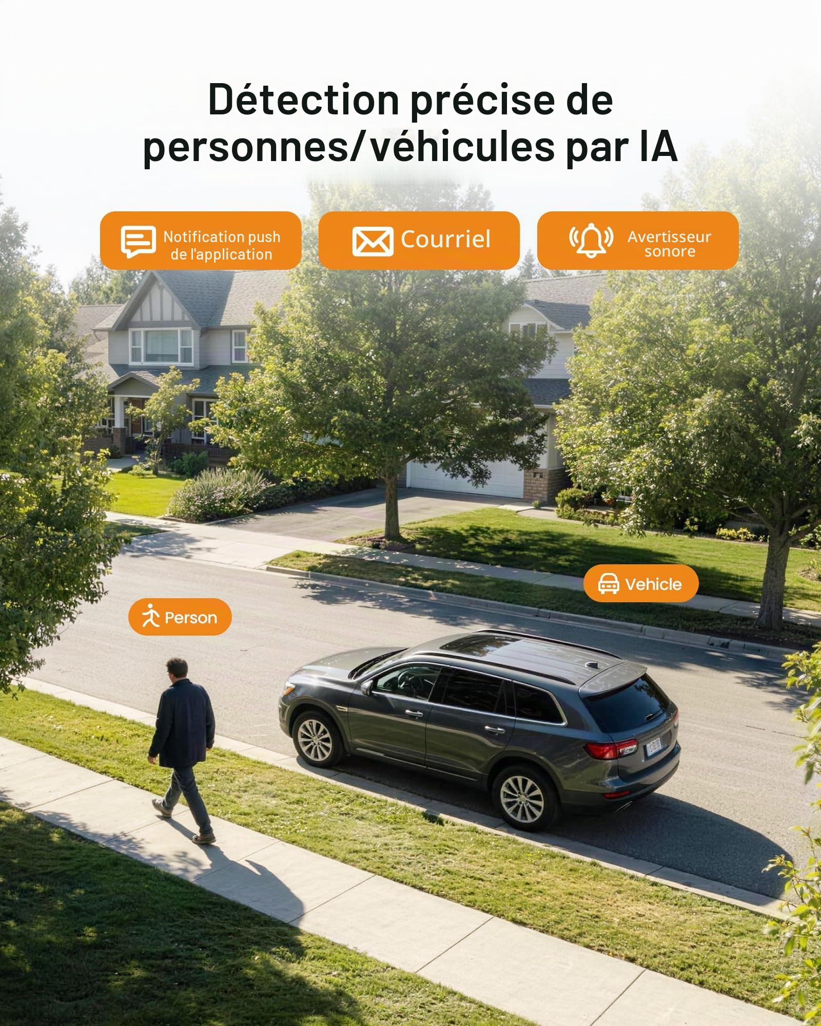 Anlapus H.265+ FHD 1080P 8CH Enregistreur Vidéo Numérique sans Disque Dur | Détection de Mouvement & Alerte par Email App Gratuite, Compatible avec Caméra de Surveillance TVI/CVI/AHD/960H