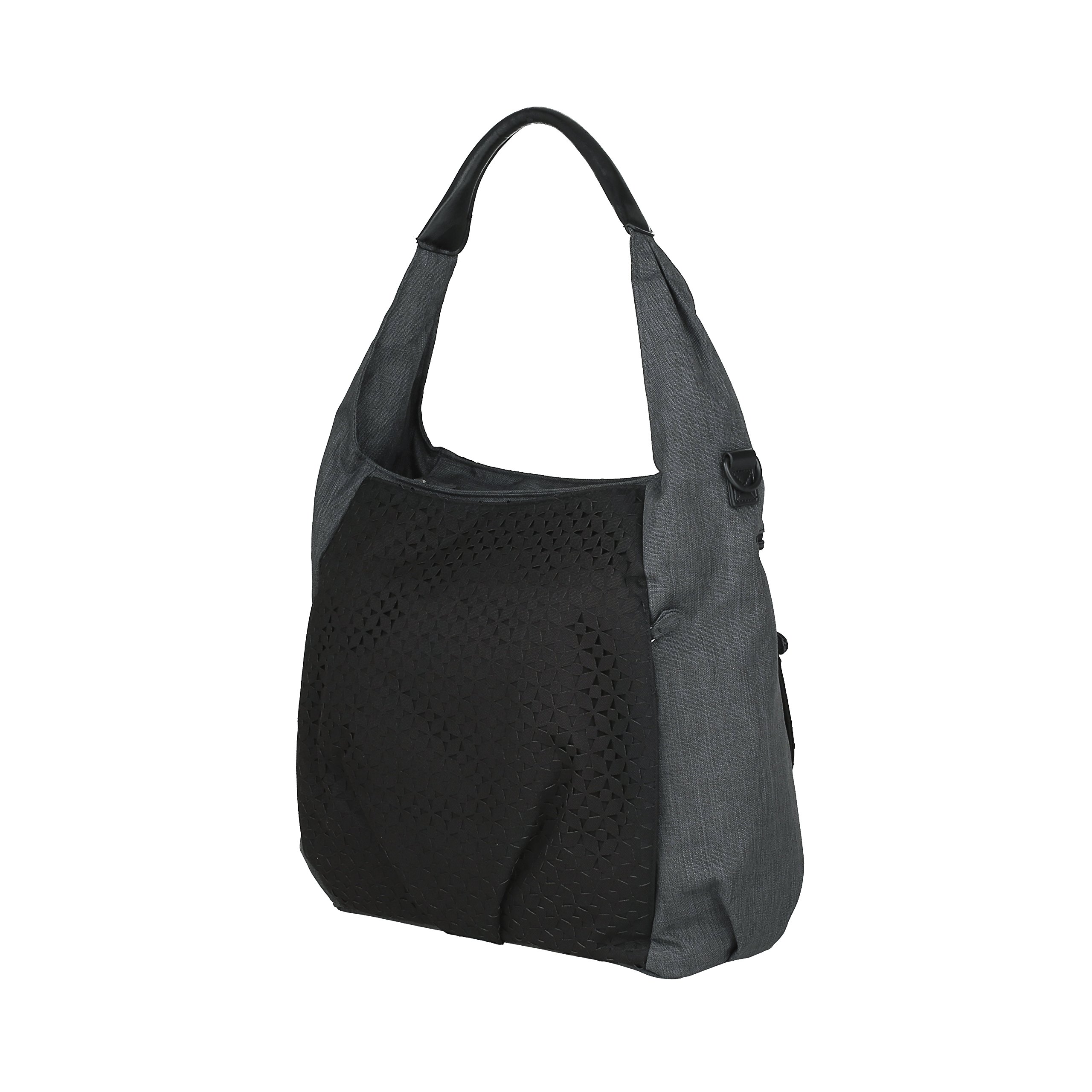 LÄSSIG Baby Wickeltasche Babytasche Stylische Tasche inkl. Wickelzubehör/Casual Hobo Bag Black