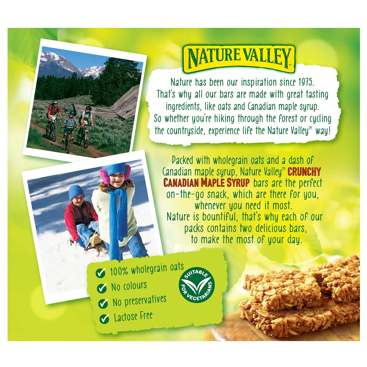 Natures Valleys Crunchy Granola Bar Canadian Maple Syrup (Pack of 2), 210g Each (Imported) - Image 4 thumbnail