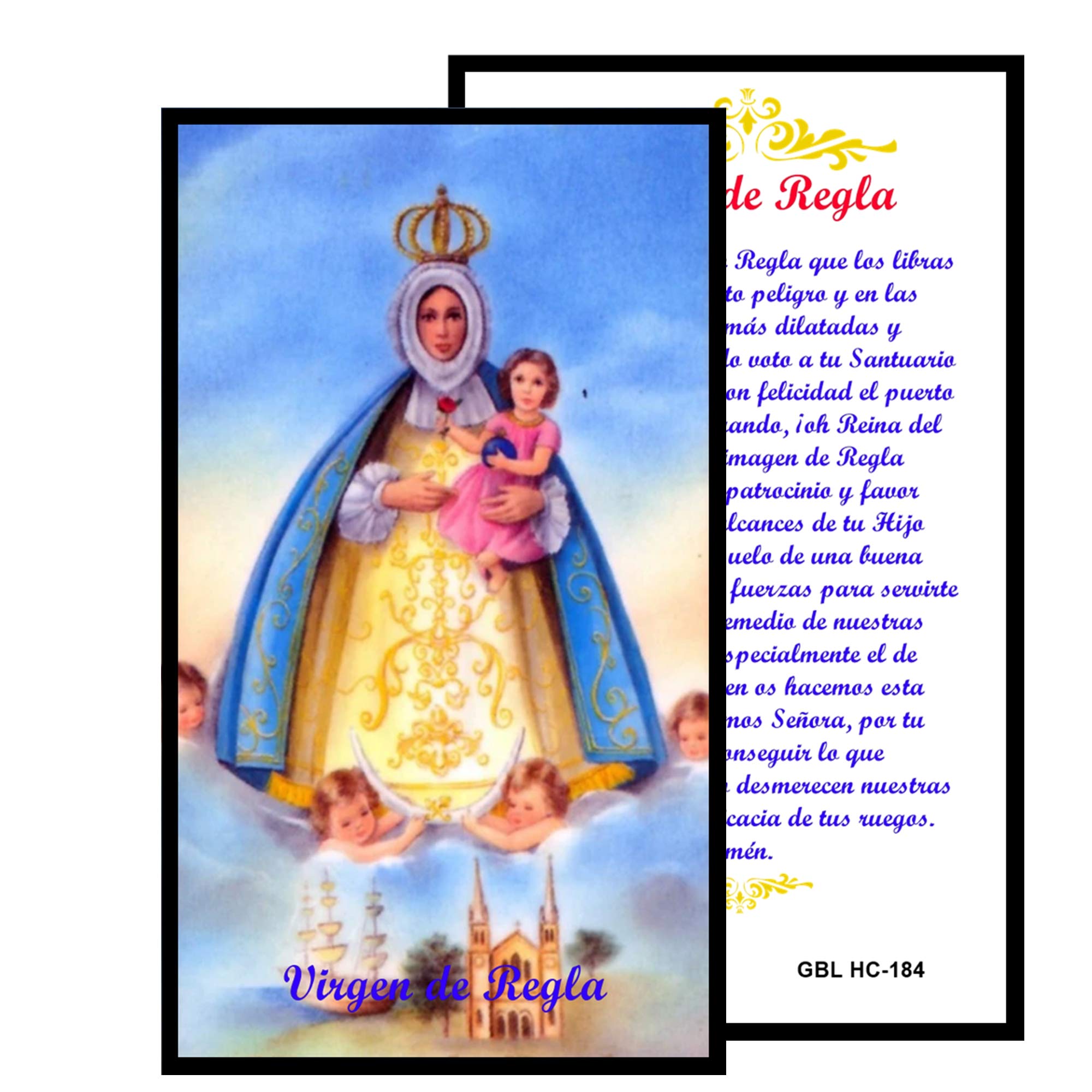 Gifts by Lulee, LLC Oracion a La Santisima Virgen De Regla Tarjeta De Rezo Bendecida Por Su Santidad Francisco
