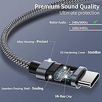 Vista 5 de Cable auxiliar USB-C a cable de audio de 0.138 pulgadas para Moto G Stylus 5G – Adaptador auxiliar estéreo de coche, cable de altavoz, cable