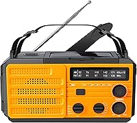 Vista 1 de Kaito Voyager V3 Radio de emergencia AM/FM NOAA Alerta meteorológica de 4 vías con manivela solar receptor de radio con linterna LED y cargador