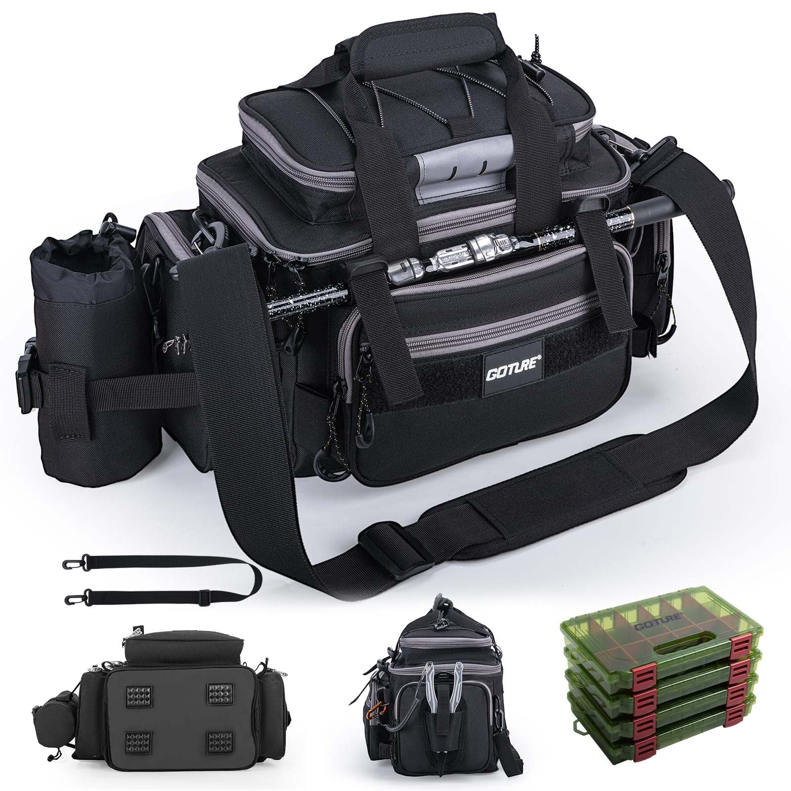 Goture Fishing Tackle Bag - Waterproof & Durable -15 Goture Fishing Tackle Bag - Waterproof & Durable -15