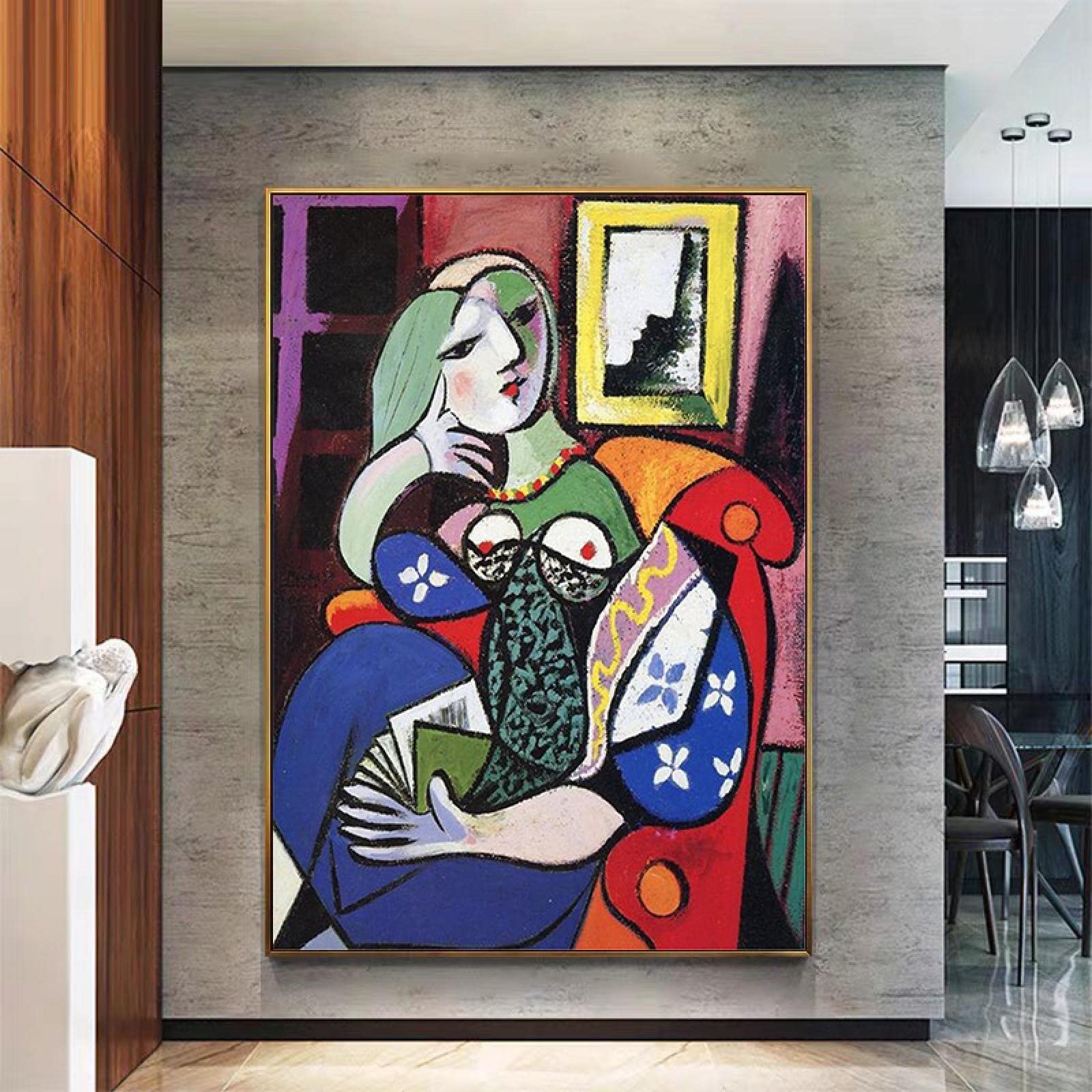 Poster Pablo Picasso Il Sogno Su Tela 50x70 Cm - Stampa D'Arte Moderna Per Decorazione Parete