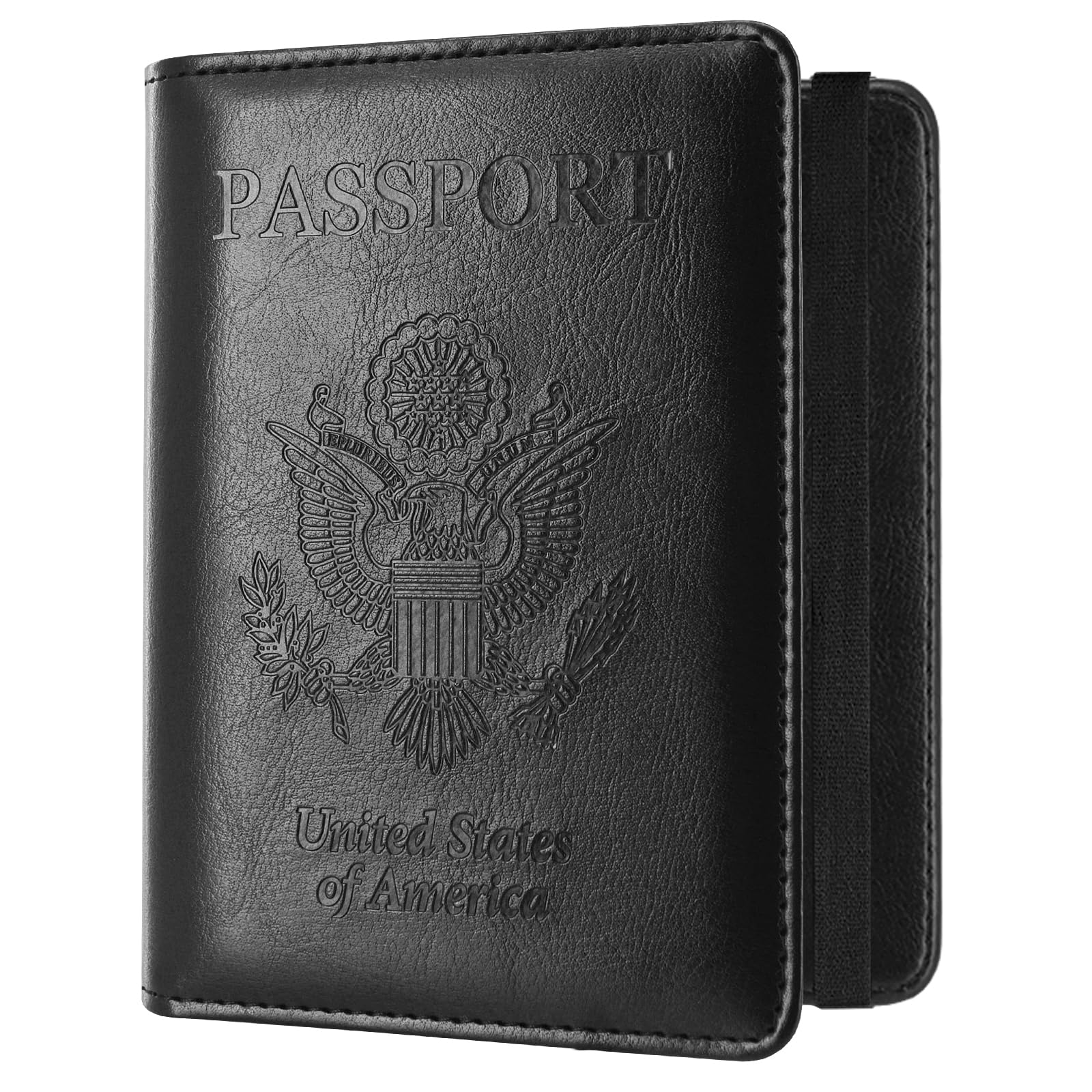 ACdream RFID BLOCKING Passport Holder Travel Wallet, Premium PU Leather Cover Passport Book with Card Holder, Pen Holder, Keep Organization, and