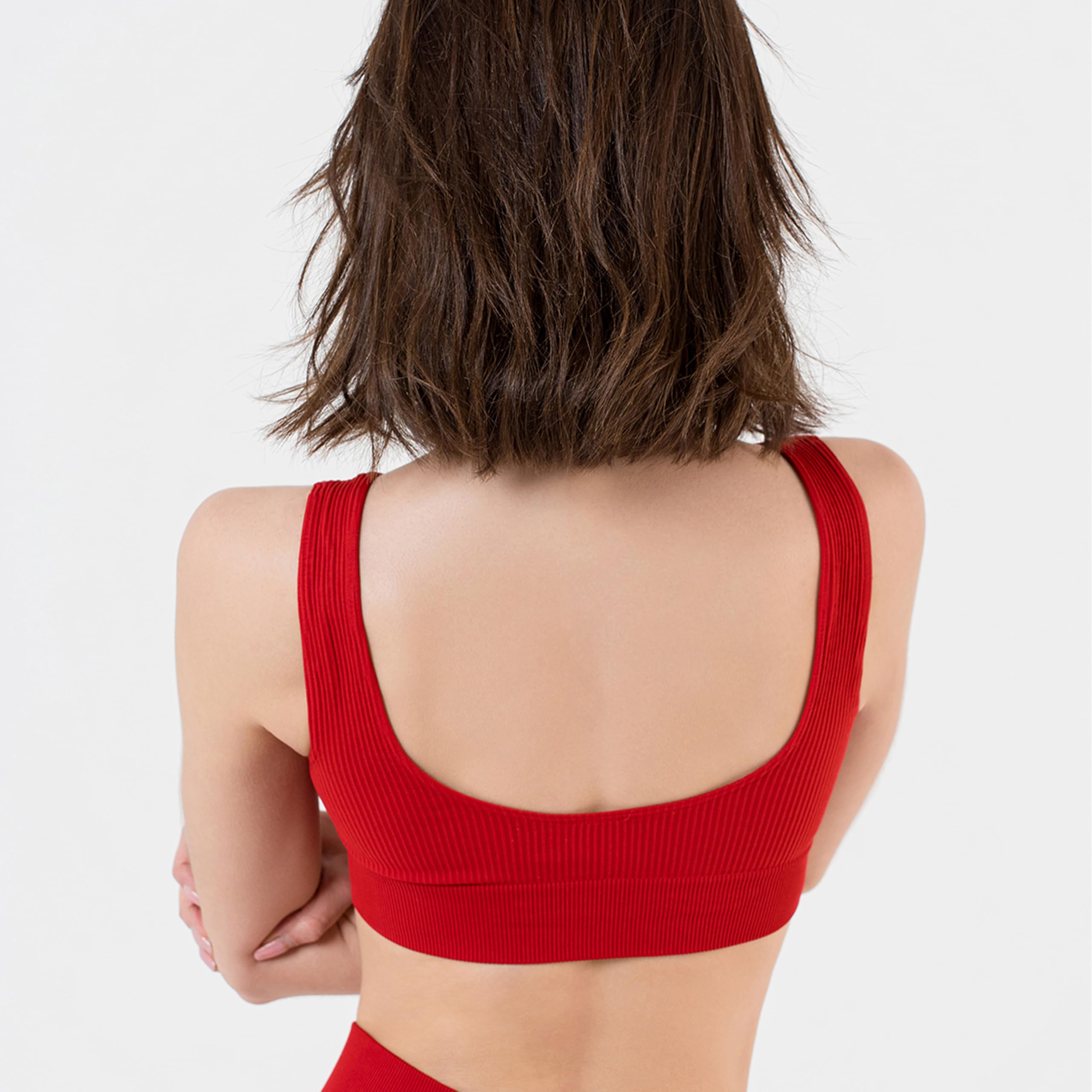 Invertika Top Sportswear Donna in Microfibra Effetto Push up Modellante e Contenitivo - Intimo Sportivo Donna Reggiseno a Costine Made in Italy