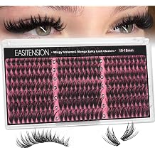 Lash Clusters Manga Lashes Wispy Eyelash Clusters Natural DIY Lash Extension 10-18mm Cluster Eyelash Extensions Kit 210 pcs D Curl Individual Manga