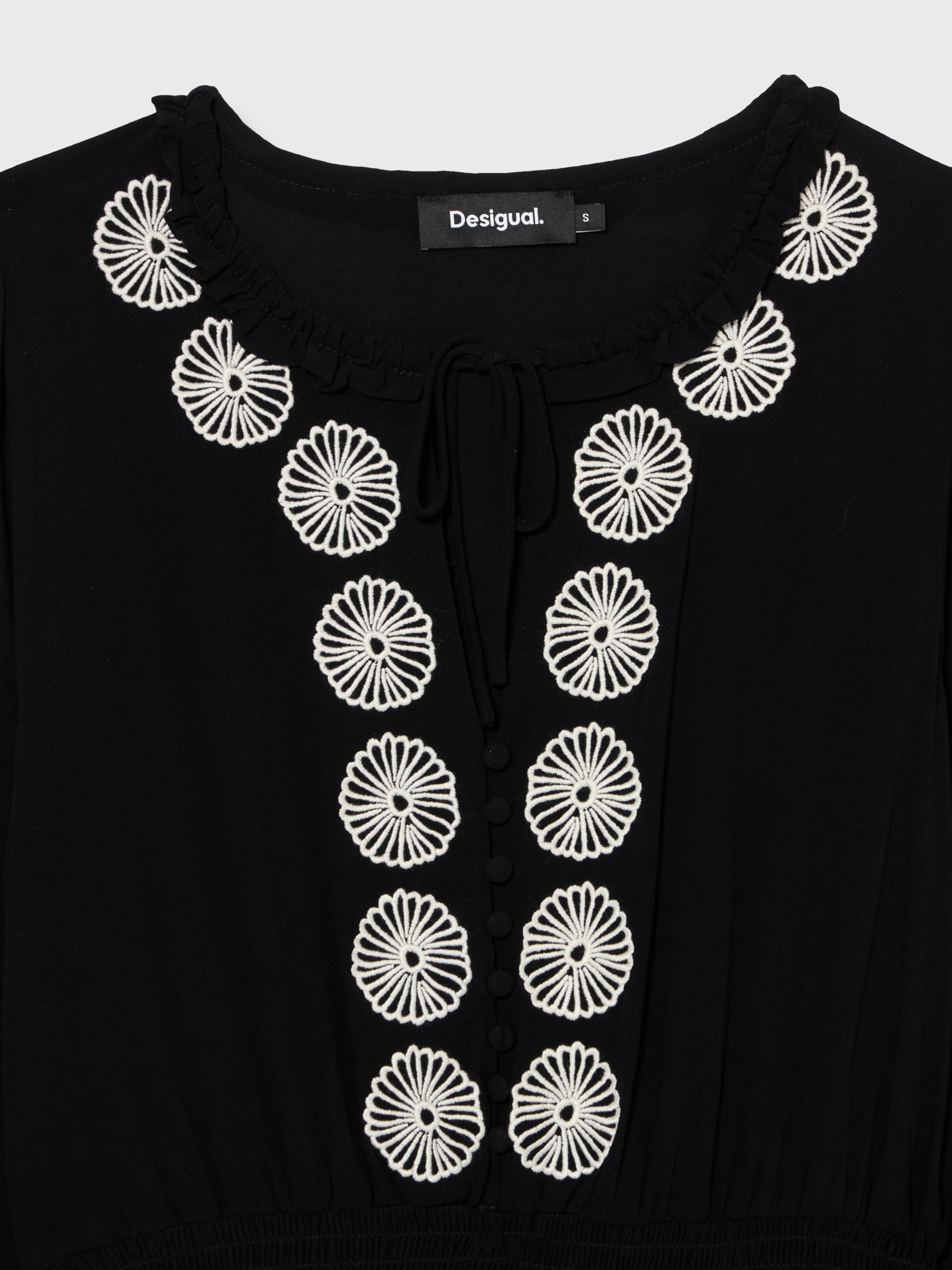 Desigual Robe Tissée À Manches Longues pour Femme Robe Femme