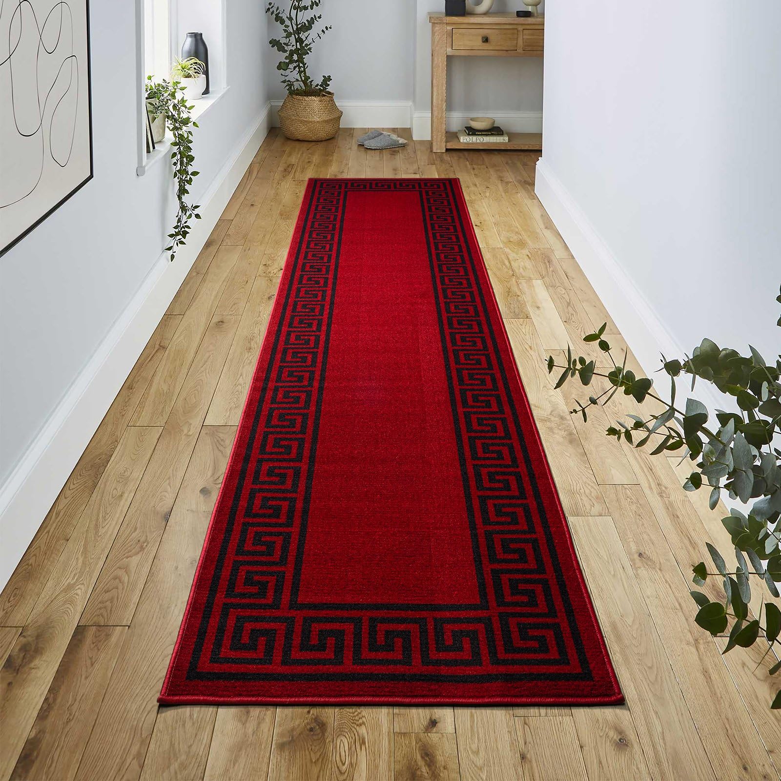 renoazul® Carpet Runners for Hallways Non-Slip Long & Wide Heavy-Duty Plain | 80 x 300 cm Super Absorbent Indoor Stair Carpet and Kitchen Anti-slip Floor Mats - Greeky Rug - Grey & Black — view 160