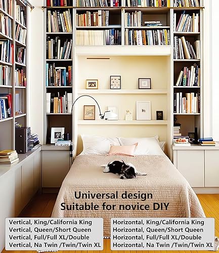 Miniatura 6 de TlongxiaVertical-Full Murphy Bed Hardware with Coarse Gas Bumper Spring Frame Concealed Murphy Bed Kit Mattress for Semi-Automatic Foldable Cabinet