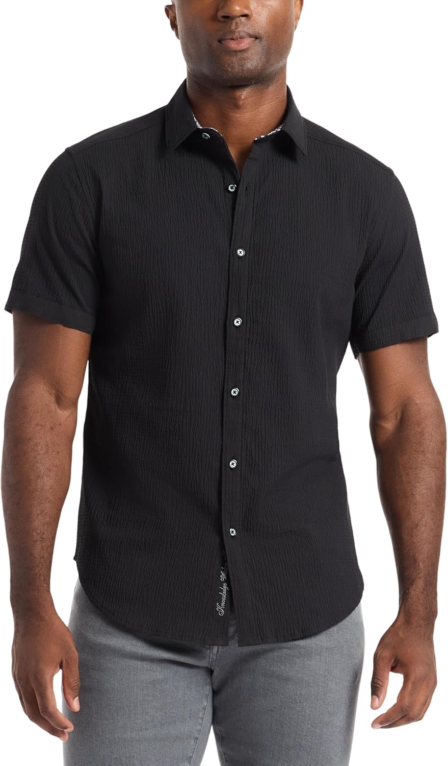 Robert Graham Men's Robert Graham Mens Piers Short Sleeve Button Down Woven Shirt