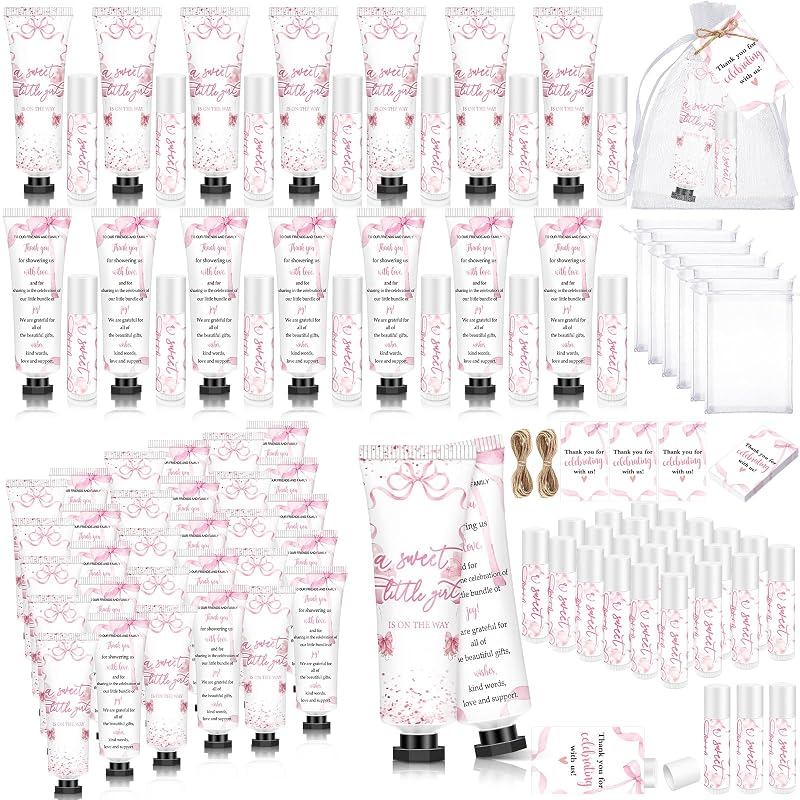Kit Dimsile com 50 loções para as mãos, bálsamos labiais, bolsas de organza e etiquetas