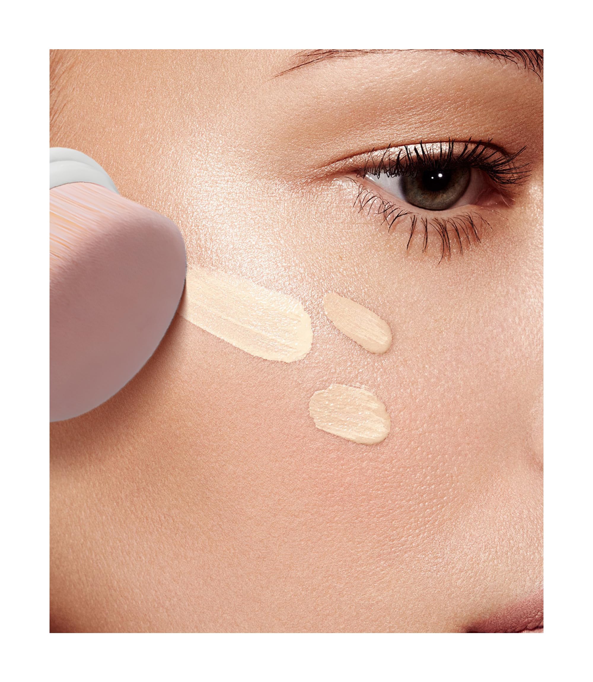 Sonnorel Set di 1 pennelli di base pennelli per il trucco pennelli per il viso flat top scanalature progettate per mescolare liquidi, crema, correttore Premium blush Brush (White Swan)