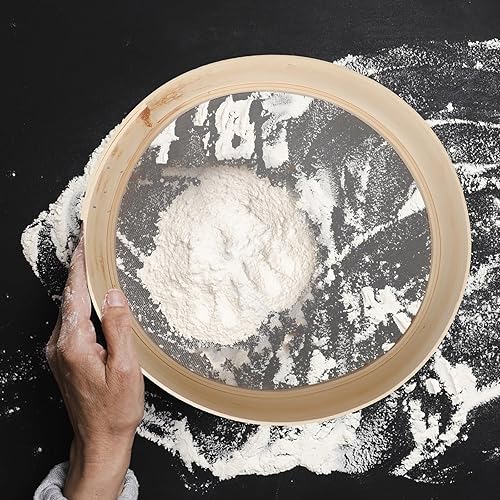 Miniatura 6 de GANAZONO Tamiz de harina de 60 malla coladores de malla fina de madera colador de aceite de cocina colador de harina colador de grasa herramienta de