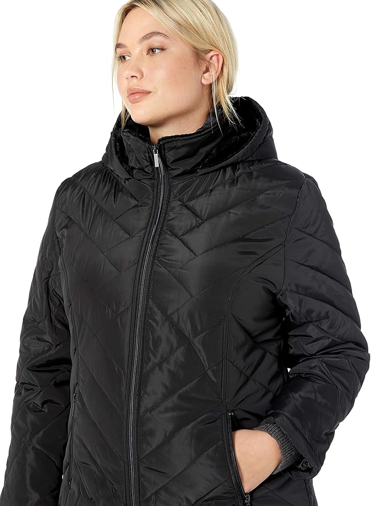 Amazon.com: Big Chill Women's Quilted Puffer Coat with Cozy