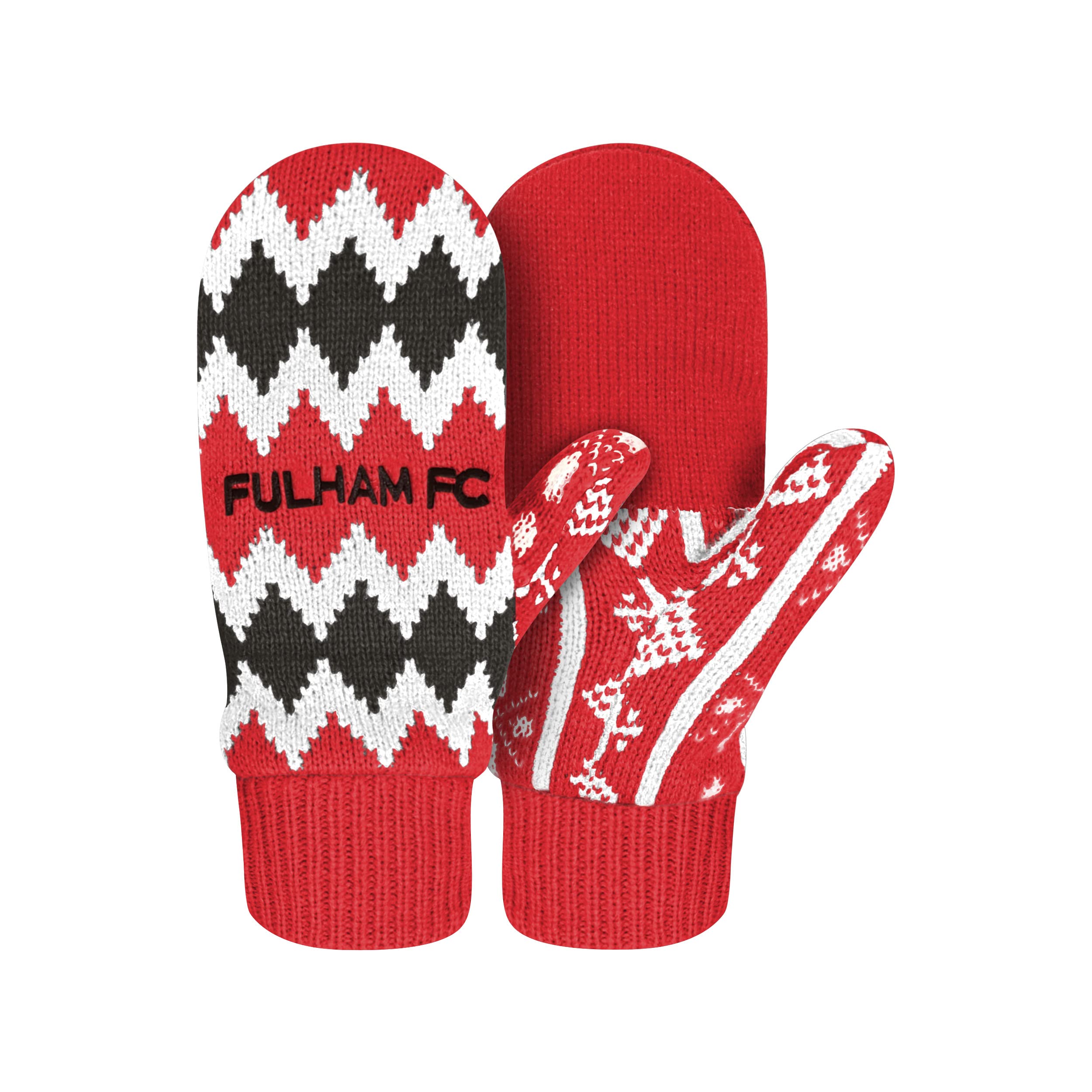 FOCO Championship Football Fulham Fan Knitted Gloves Mittens