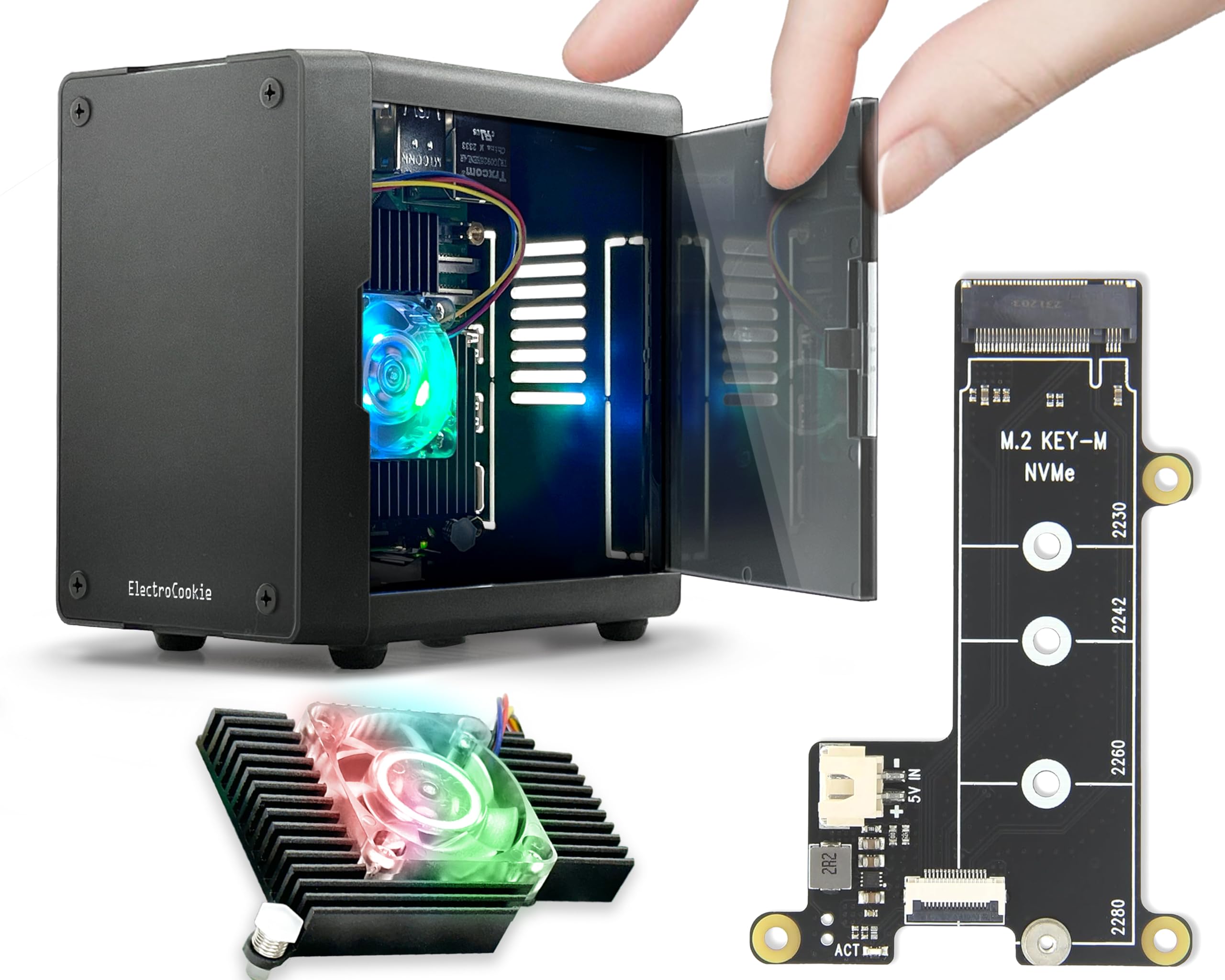 Amazon.co.jp: ElectroCookie Mini PCケース Raspberry Pi 5用 M