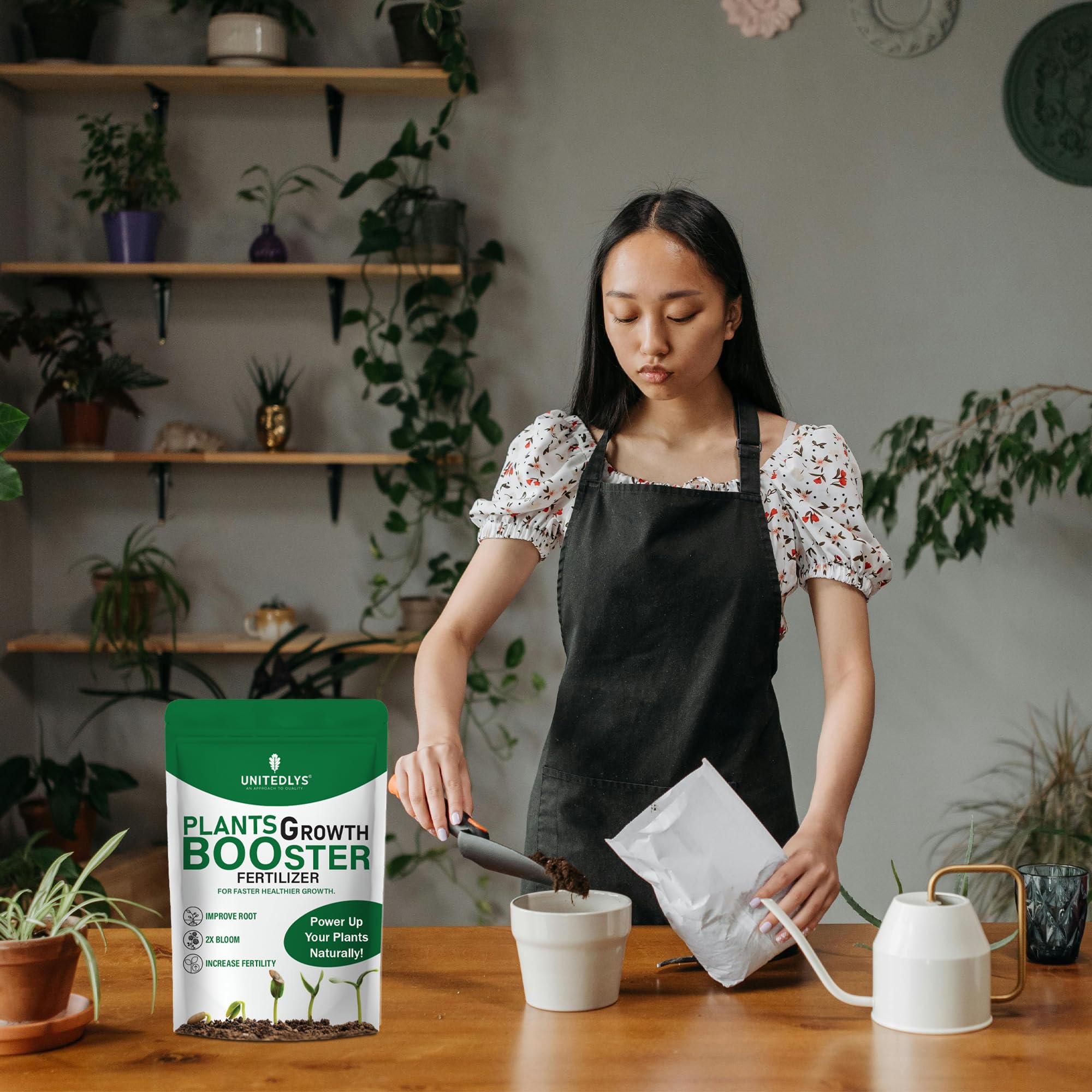 Unitedlys Plant Growth Booster & Essential Organic Plant Fertilizer for Pot Plants 880 grams | Premium Fertilizers for Plants Home Garden | Plant Growth Supplement for indoor and outdoor plants 3