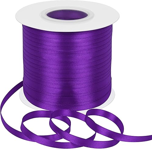 Miniatura 20 de Cinta de satén rosa polvoriento de doble cara, 3/8 pulgadas x 50 yardas, cintas de poliéster rosa polvoriento para envolver regalos, cinta de tela