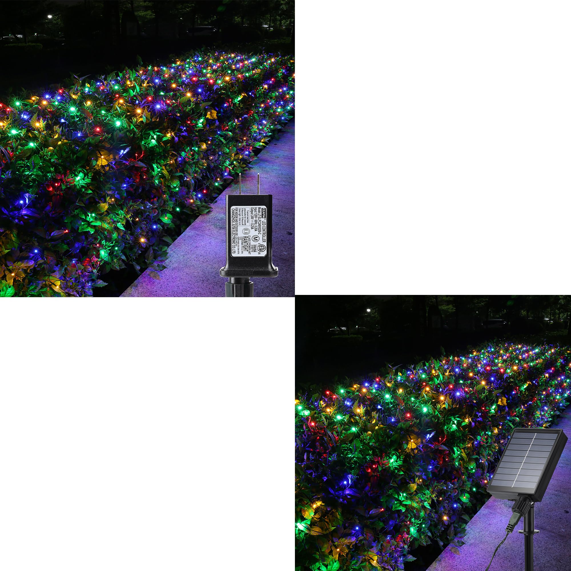 iBaycon 5ft x 5ft Net Lights Outdoor Mesh Lights and Solar Powered Net Lights