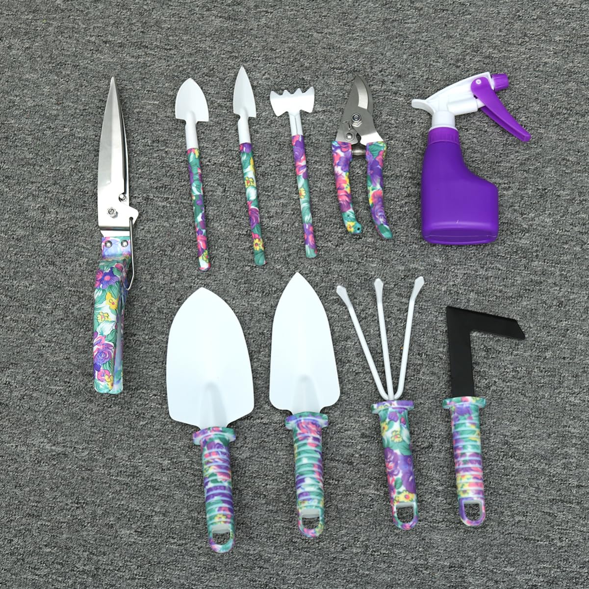 BESPORTBLE Ensemble De 10 Pièces Outil de Jardin Ciseaux Jardinage Ciseaux de Jardin à Outils Fournitures de Jardin Trousse à Outils de Jardin Impression Positionner Suite