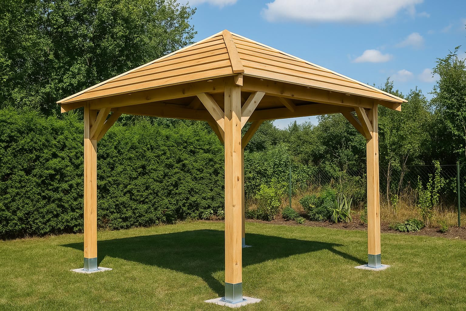 Lot de 4 supports de poteau à visser - 100 x 100 mm - Ancrage à visser - Douille de sol avec plaque de cheville - Sabots de poteau à visser - Galvanisés à chaud