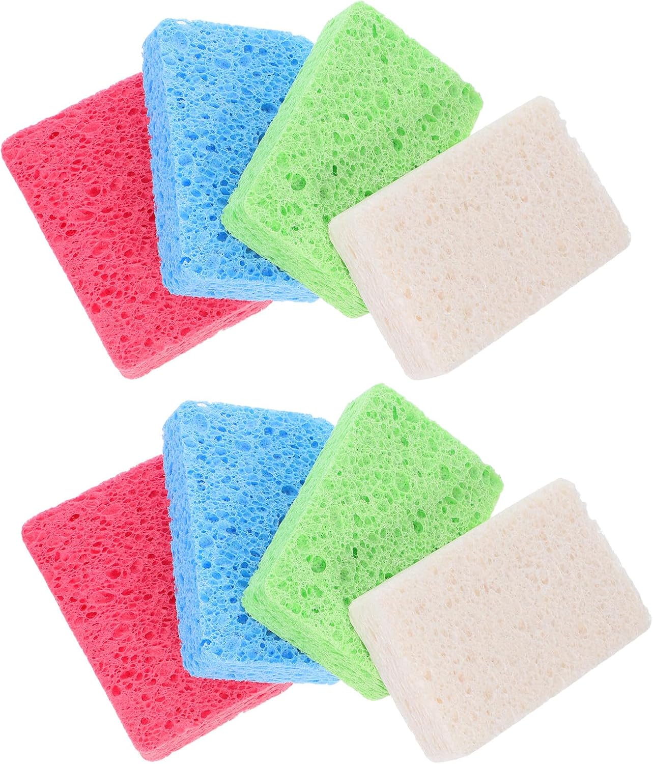 Ipetboom 8pcs Rectangle Texture Sponges for Painting and Drywall Patch, Artist Sponges Set with 4 Colors for Wall and Ceiling Texture Art, Reusable DIY Painting Tool