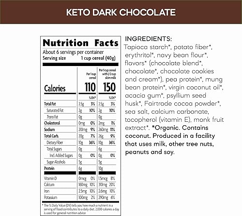 Miniatura 9 de Nature's Path Granola de semillas de calabaza tostada orgánica Keto Crunch y nuez de vainilla, 8 onzas (paquete de 6), certificado Keto, sin OMG,
