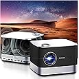 AURZEN BOOM 3 3-in-1 Smart Projector with Carrying Case, DoIby Audio & 36W Speakers, NetfIix-Officially-Licensed, Auto Focus & Keystone, 500 ANSI, Native 1080P Movie Projector