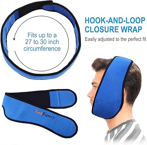 Miniatura 2 de LotFancy Envoltura de hielo facial, juego de 2, 8 paquetes de frío caliente y 2 fundas