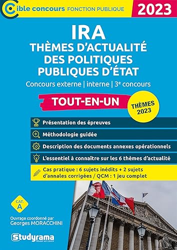 Concours des IRA – Thèmes d’actualité des politiques publiques d’État (Catégorie A – Édition 2023): Concours externe – Concours interne – 3e concours