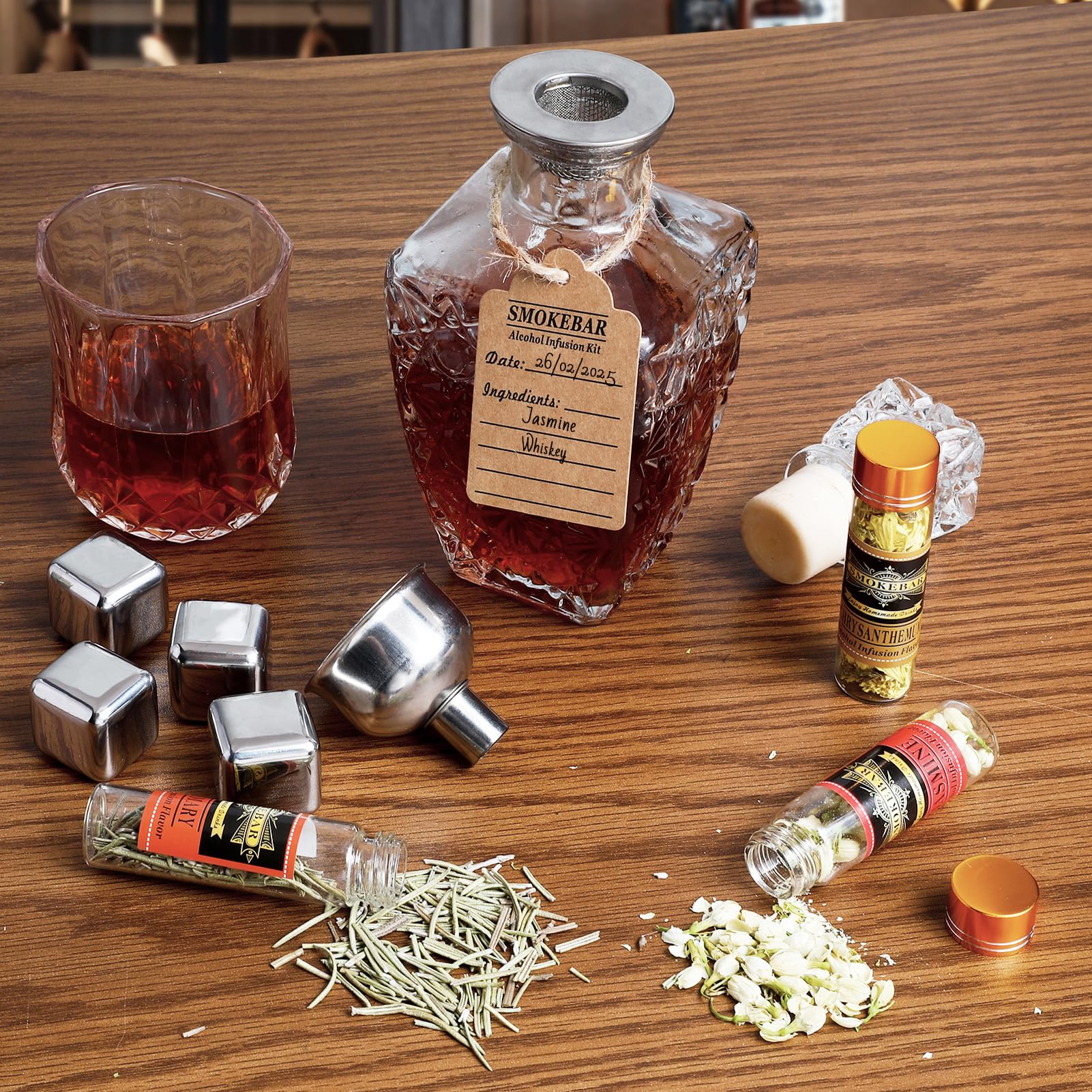 DIY Alcohol Infusion Kit, for Men – 16 Natural Spices for Whiskey, Rum, Vodka & Cocktails, Unique Gift for Birthday/Husband/Dad/Retirement