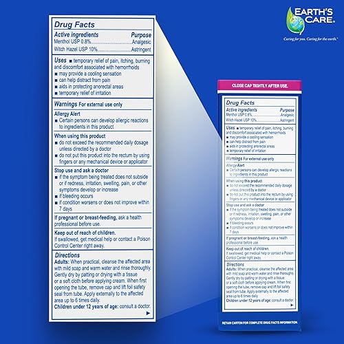 Miniatura 9 de Earth's Care Crema para hemorroides - Tratamiento para el alivio de hemorroides 1 OZ. (0.99 oz.)