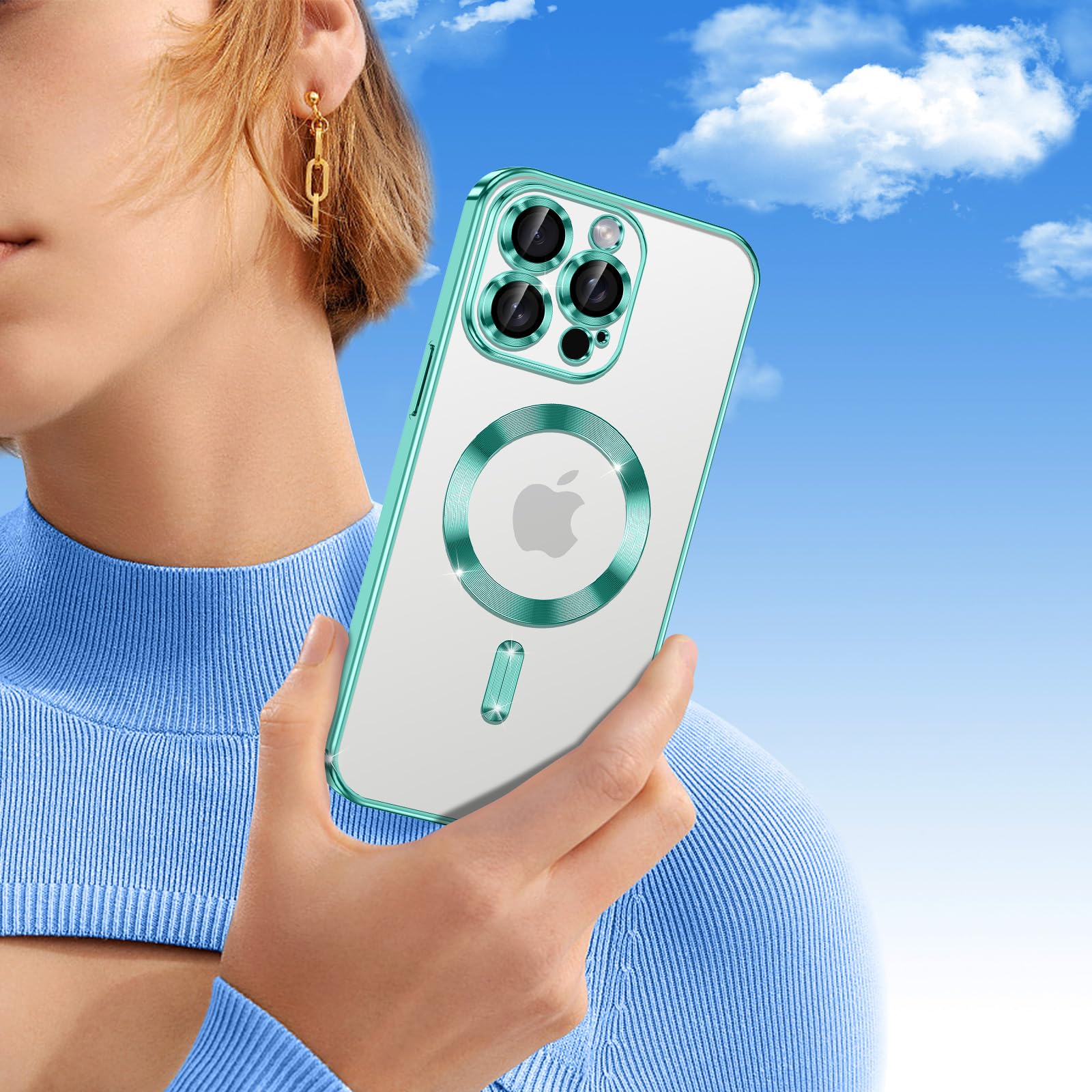 Custodia Magnetica Trasparente Per IPhone 11-16 Pro Max/Plus | Magsafe Con Protezione Fotocamera