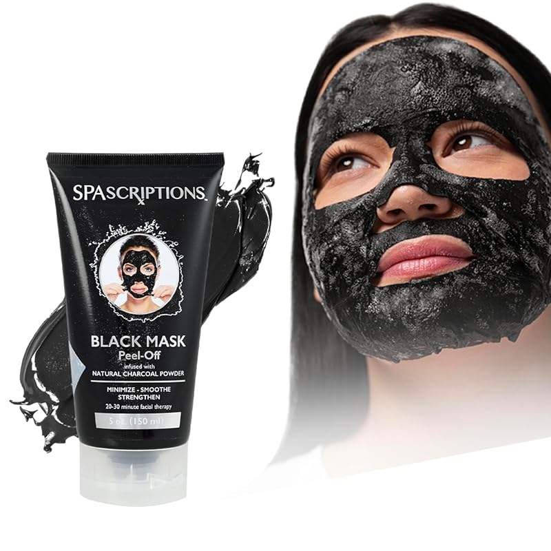 SpaScriptions Máscara facial peel-off preta com carvão