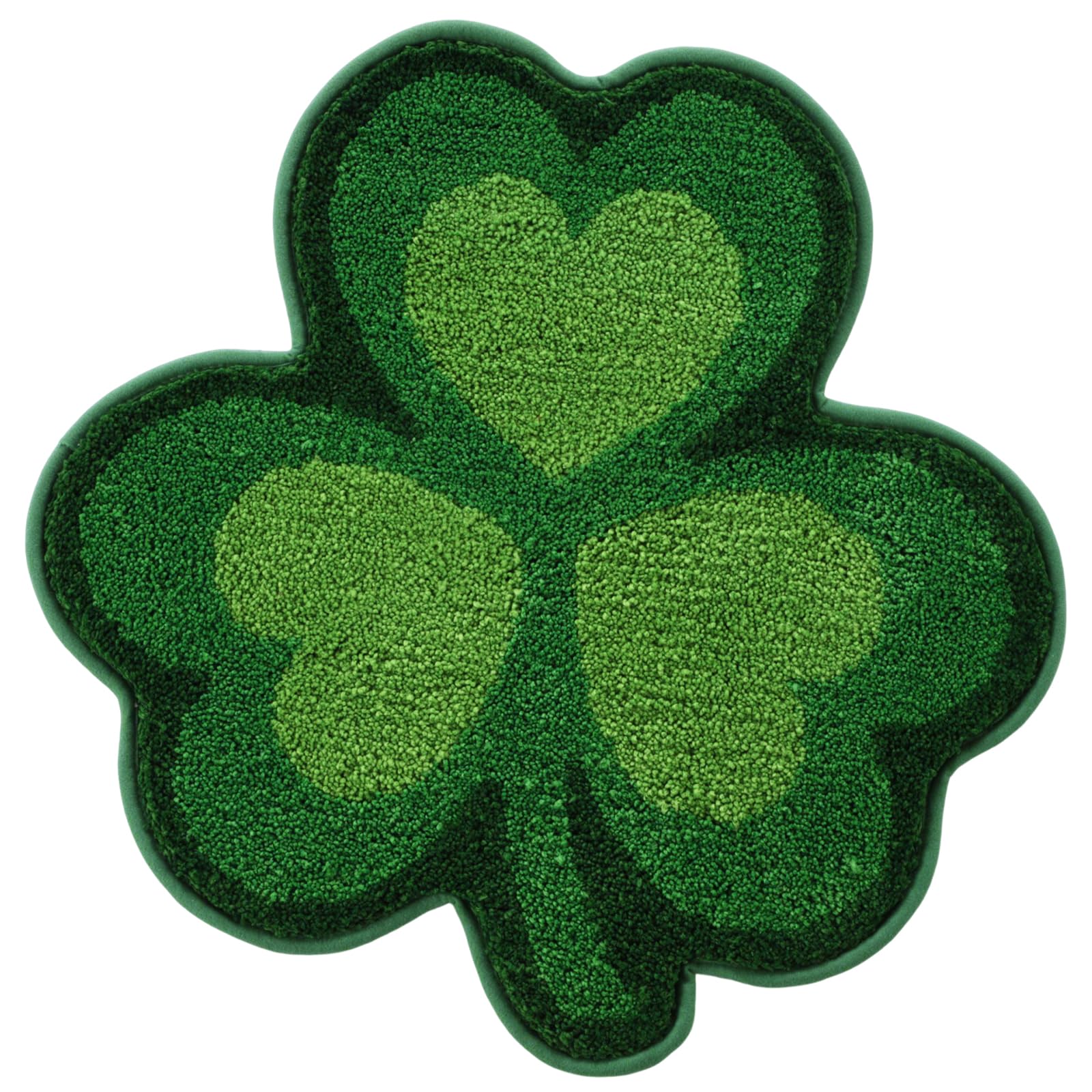 Photo 1 of ***Photo and description for reference purposes only***Moutina St Patricks Day Shamrock Bathroom Rug 24x24 Inch, Spring Soft and Absorbent Tufted Shamrock Bath Mat Non Slip Washable, St Patricks Day Bathroom Decor Rug Lucky Green Decorations