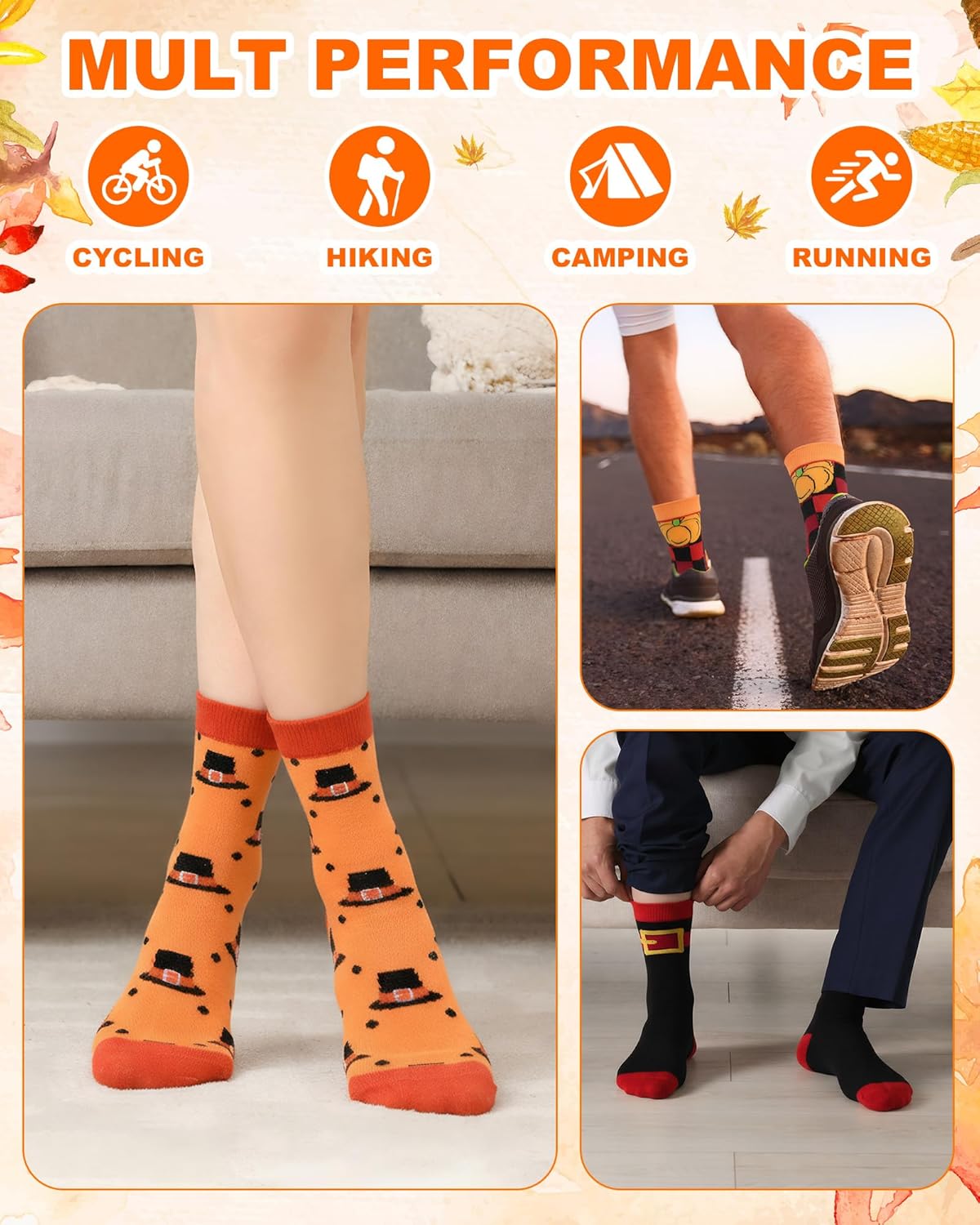 16 Pairs Mardi Gras Socks for Women Men Carnival Crew Socks Purple Gold Green Sock Holiday Gifts - Image 6