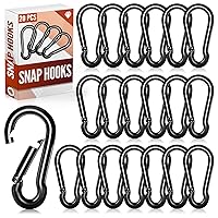Vista 1 de 20 ganchos de resorte, clip de mosquetón de 2 pulgadas, mosquetones resistentes, ganchos de presión de enlace rápido para actividades en interiores