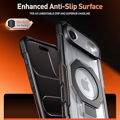 Miniatura 7 de Funda Poetic Spartan con soporte de anillo para iPhone Air, Botón de control de cámaraCompatible con Magsafe, funda protectora de cuerpo completo,