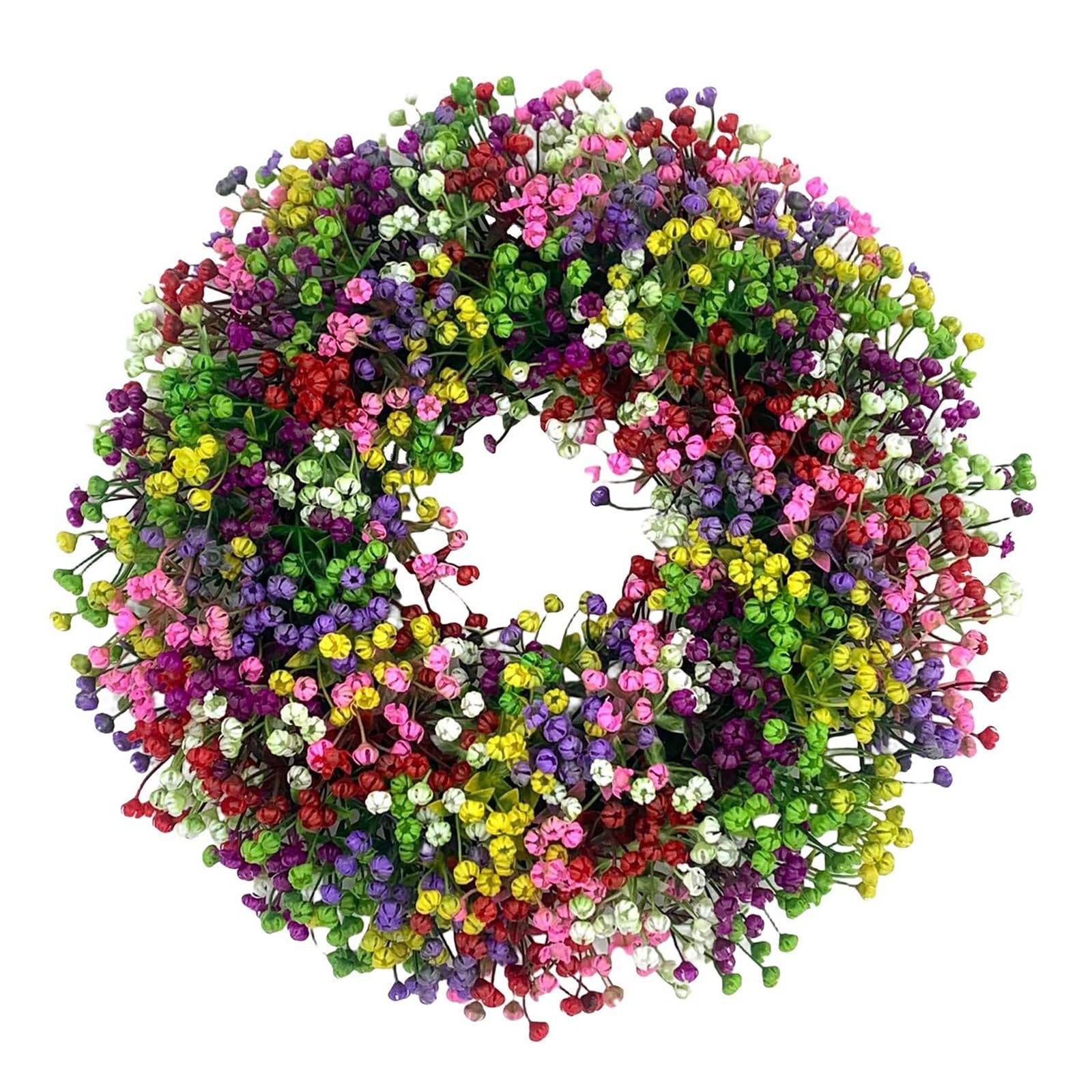 Couronne de porte Toute l'Année, Couronnes de Gypsophiles De Printemps, pour Les Décorations de Vacances