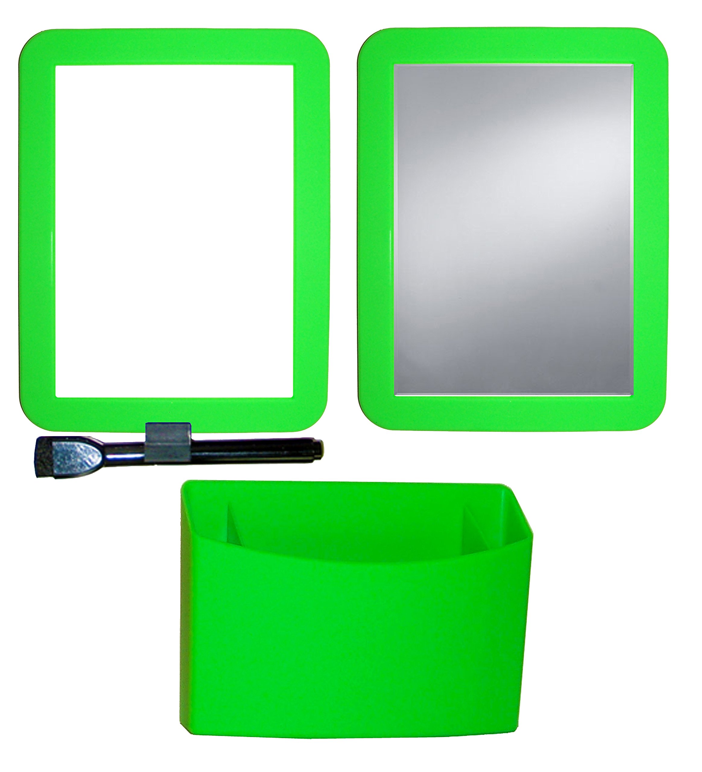 InkologyColor Rush Silicone 3 Piece Magnetic Locker Accessory Set, Lime Green (570-4)