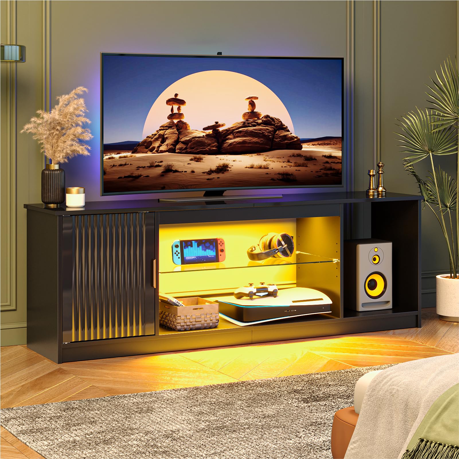Bestierテレビ台‎幅144.8×奥35×高さ52.5TVボード32〜65型 Amazon｜Bestier テレビ台 ‎幅144.8×奥行き35×高さ52.5cmテレビボード