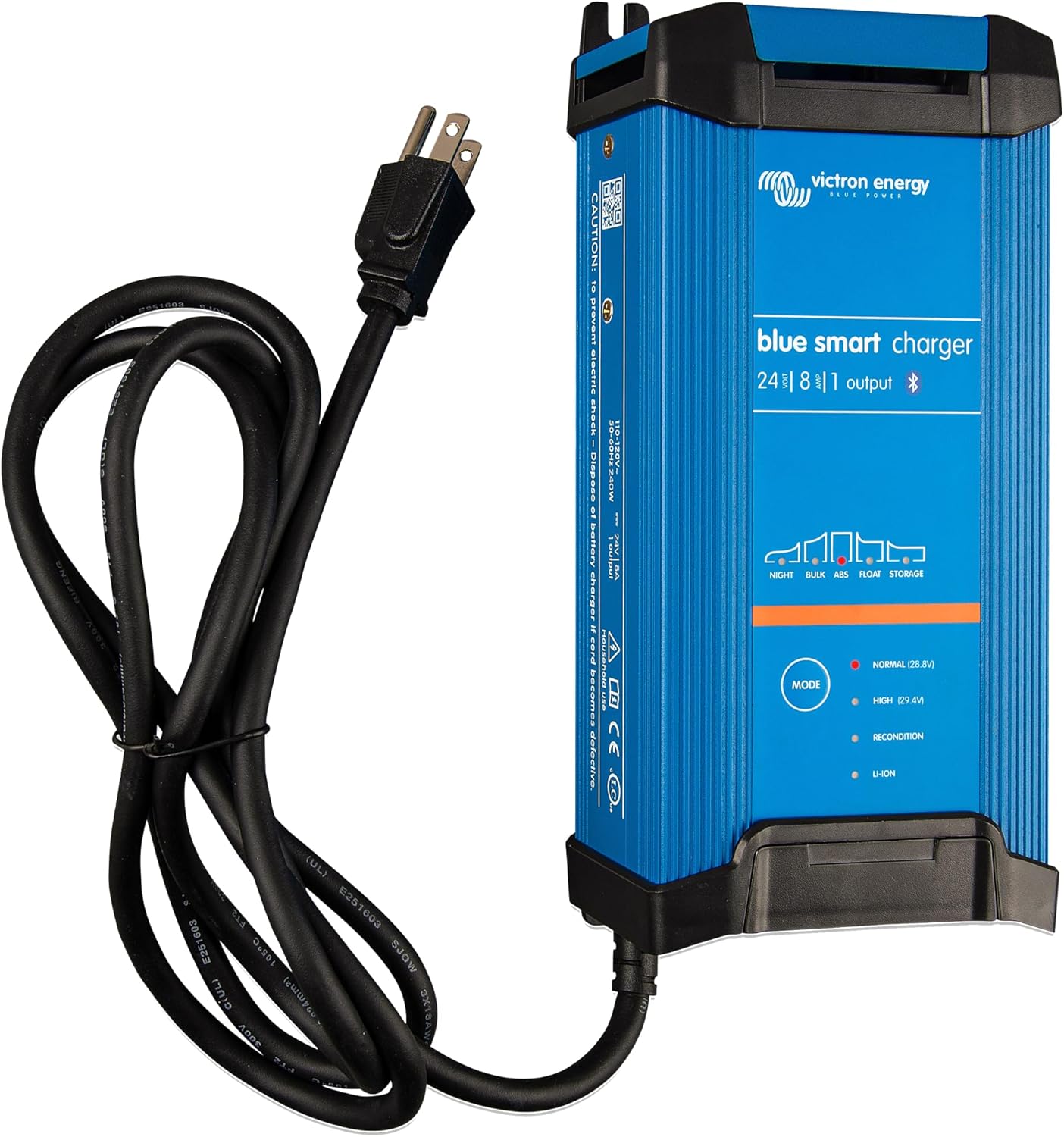 Victron Energy Blue Smart IP22 Smart Car Battery Charger 24V 8A, Float & Trickle Charger and Desulfator for Motorcycle, ATV, RV, Lithium and Deep Cycle Batteries