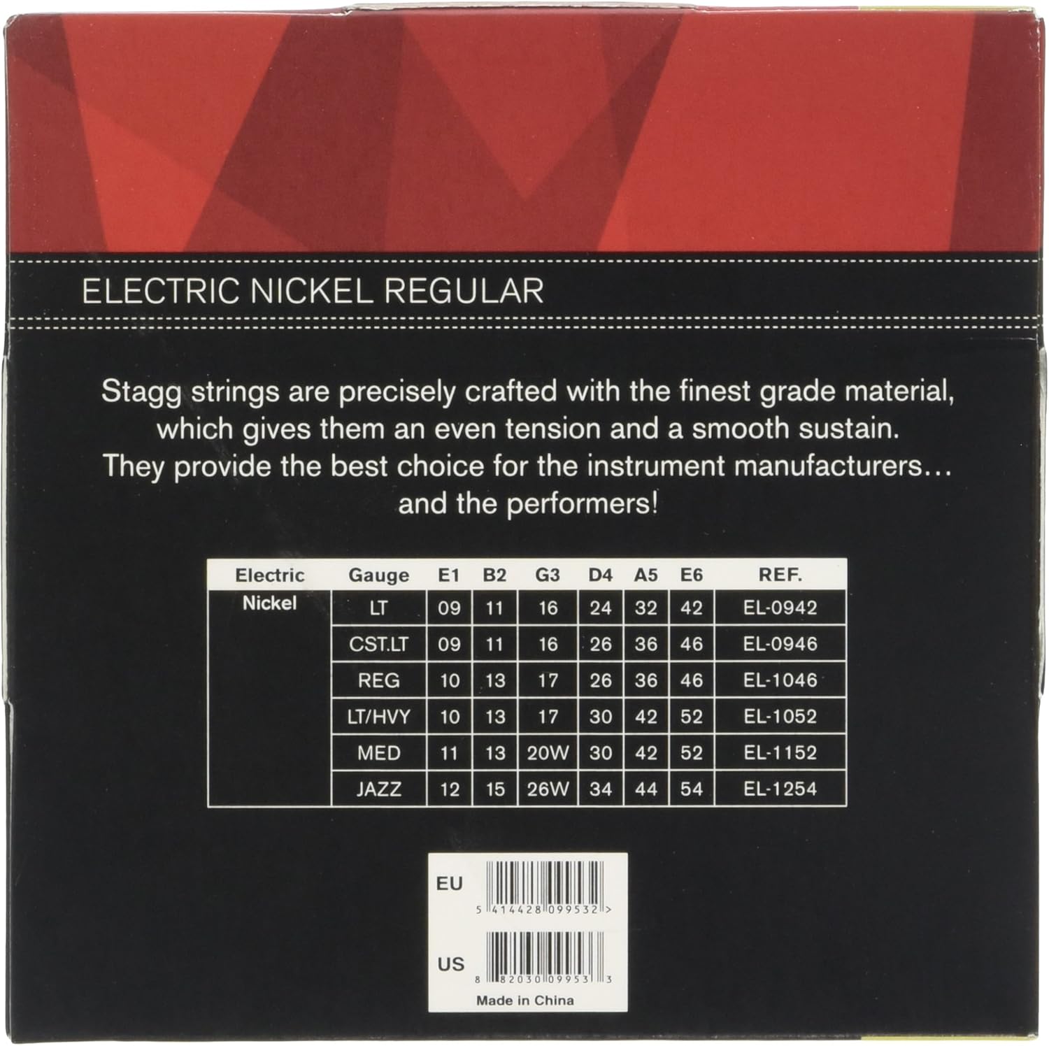 Stagg EL-1046 Regular Nickel Electric Guitar String Set - Grey